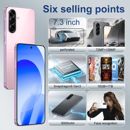 Factory Price Original A56 5G Dual SIM Smartphone 144Hz 108MP Android Phone Quick Charge Big Screen Phone CDMA