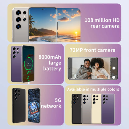 Sell Well Very Friendly Factory Price S26 Ultra Smartphone 8GB+256GB Unlocked Dual Card 7.3 Inches Screen Mobile Phones