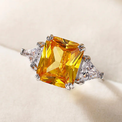 F1539 Luxury Topaz Pendant Necklace Claw Setting Unisex Fine Jewelry