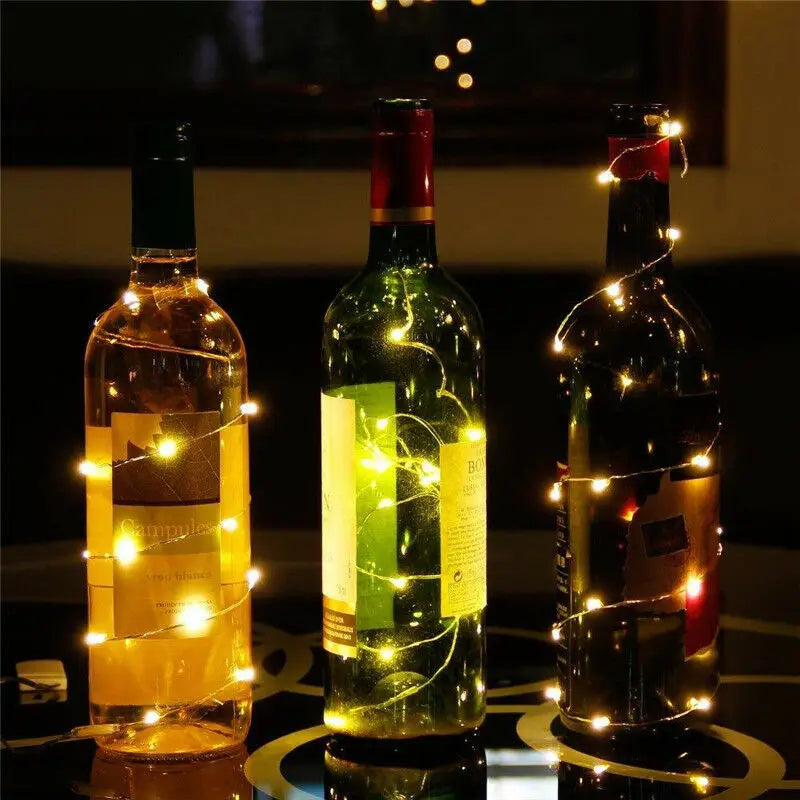Fairy Lights AA Battery Powered 1M 10 2M 20 3M 30 5M 50 10M 100Leds Silver Led Copper Wire String Light Decorative Fairy Lights