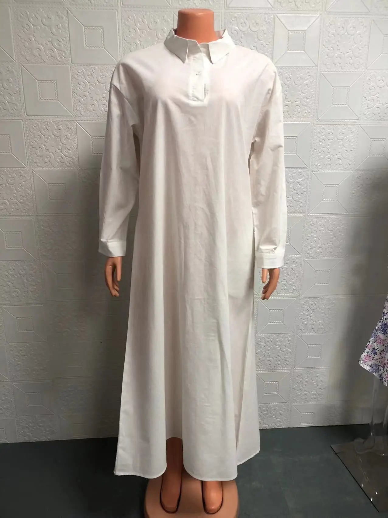 Autumn Loose Long Sleeve Large Swing Solid Color Cotton Linen Retro National Style Wide Jumpsuit