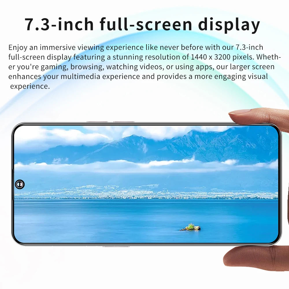Celular NETWORK Full Display S30 Ultra 16GB+1TB 7.3 Inch Android 13 Cheap Phones for Mobile Smart Phone