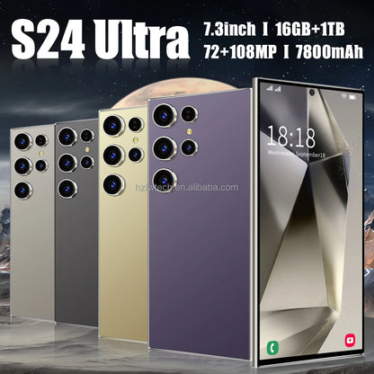 Best Selling S24 Ultra 5G Smartphone 7-Inch Version with Dual SIM Android14 CDMA Cellular 4G/5G Mobile Phones