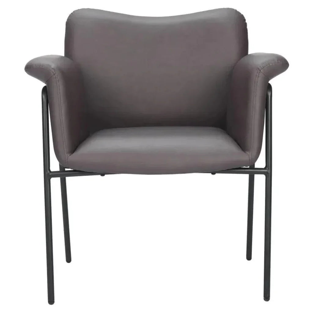 Heritage Wood & Steel Brown Accent Arm Chair