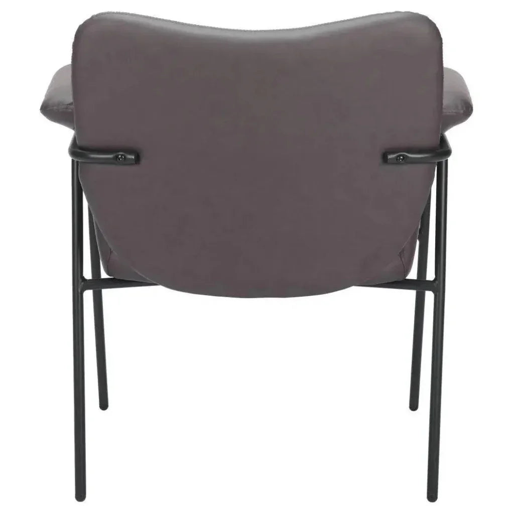 Heritage Wood & Steel Brown Accent Arm Chair