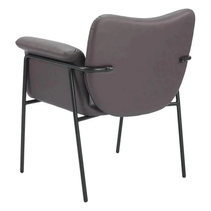 Heritage Wood & Steel Brown Accent Arm Chair