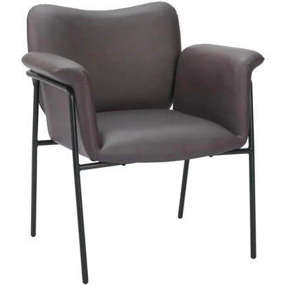 Heritage Wood & Steel Brown Accent Arm Chair