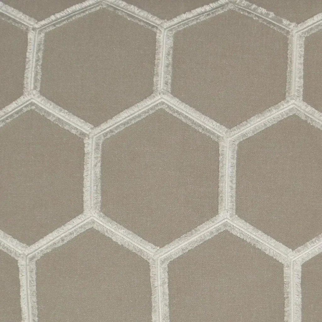 Hex Brown Throw Pillow With Insert