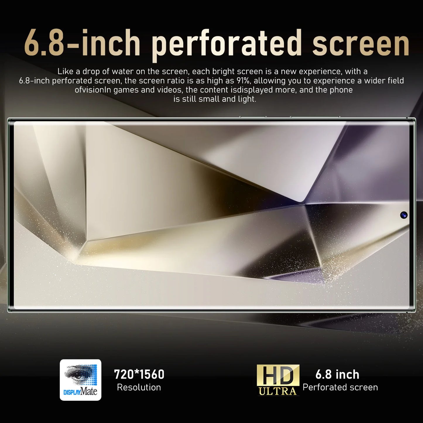 6.8-inch S24 Ultra 3GB+64GB Smartphone 6.8inch Phone Wholesale Telephone Face Recognition Fingerprint Android 12 4+64GB
