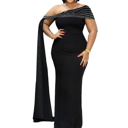 Women's New Arrival Slant-Shoulder Sexy Fitted Ribbon Dresses
