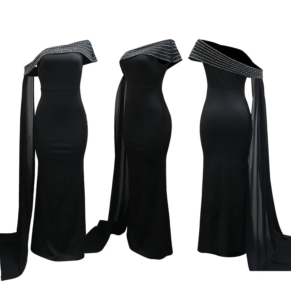 Women's New Arrival Slant-Shoulder Sexy Fitted Ribbon Dresses