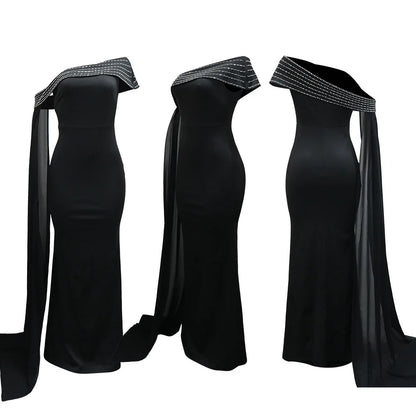 Women's New Arrival Slant-Shoulder Sexy Fitted Ribbon Dresses
