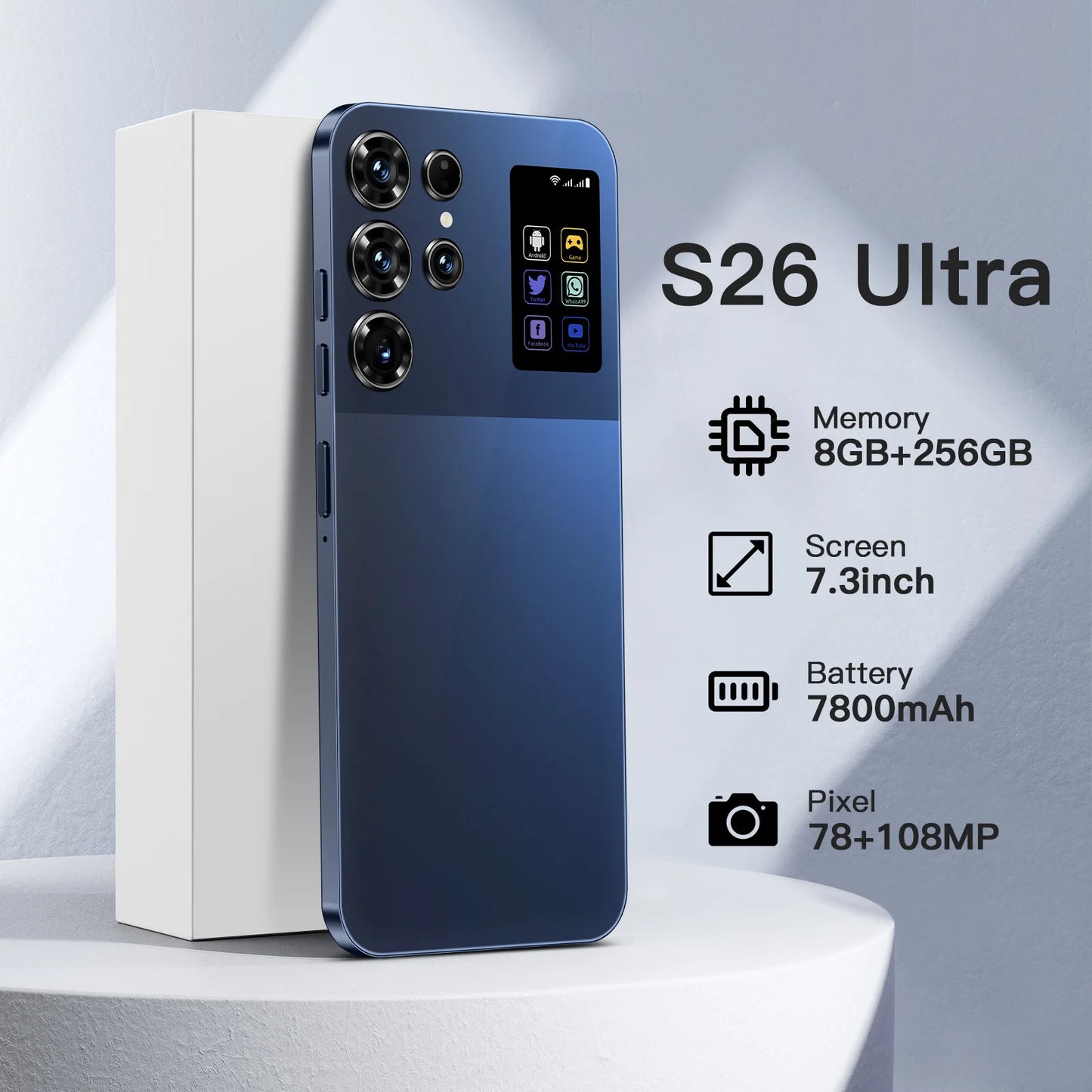 Good Quality 5G Original Mobile Phone S26 Ultra SmartPhone 7.3HD Screen 16G+1T Android14 Dual Sim Face Unlocked