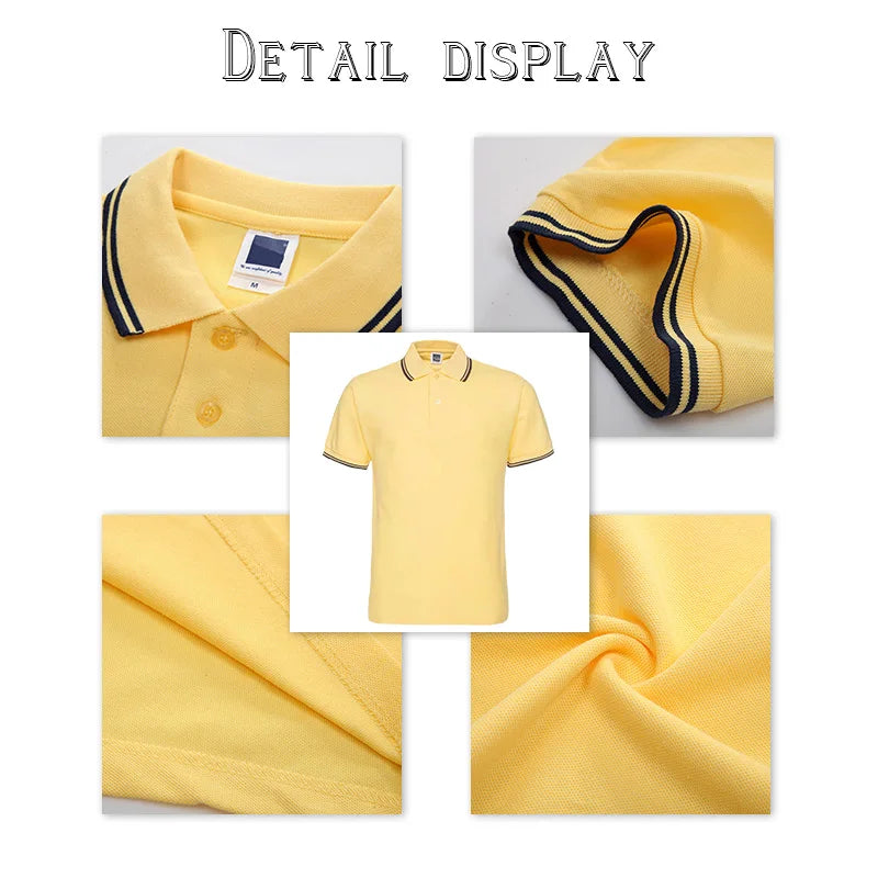 High Quality  Embroidered Cotton Polyester Sports Mens Business Golf Custom Logo Uniform Blank Plain Polo Shirt