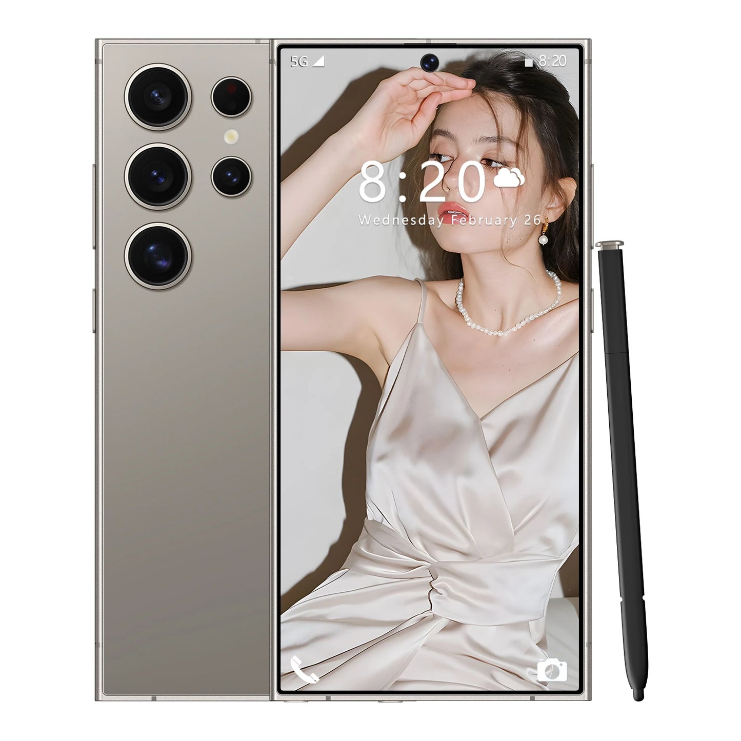 6.8-inch S24 Ultra 3GB+64GB Smartphone 6.8inch Phone Wholesale Telephone Face Recognition Fingerprint Android 12 4+64GB