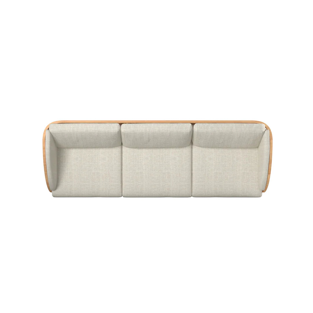 HiTeak Solis Deep Seating Outdoor Sofa with Sunbrella Cushions