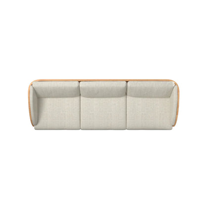 HiTeak Solis Deep Seating Outdoor Sofa with Sunbrella Cushions