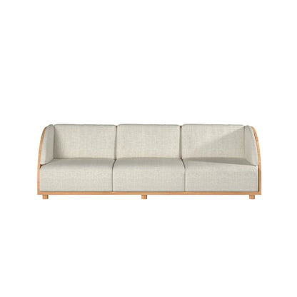 HiTeak Solis Deep Seating Outdoor Sofa with Sunbrella Cushions