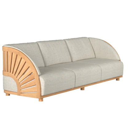 HiTeak Solis Deep Seating Outdoor Sofa with Sunbrella Cushions