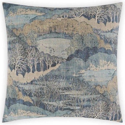 Hidden Hills Blue Throw Pillow With Insert