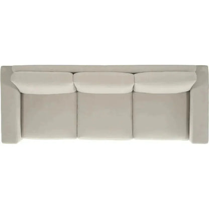 High Back Leather Sofa Light Gray Made the USA