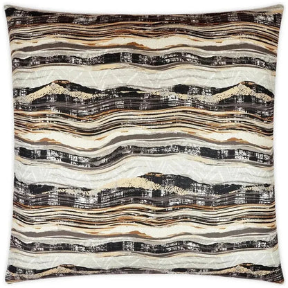 Highway Blackstone Brown Black Large Throw Pillow
