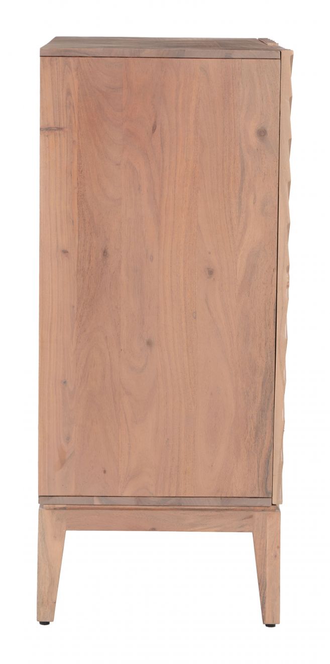 Hira Two Doors Natural Wooden Cabinet