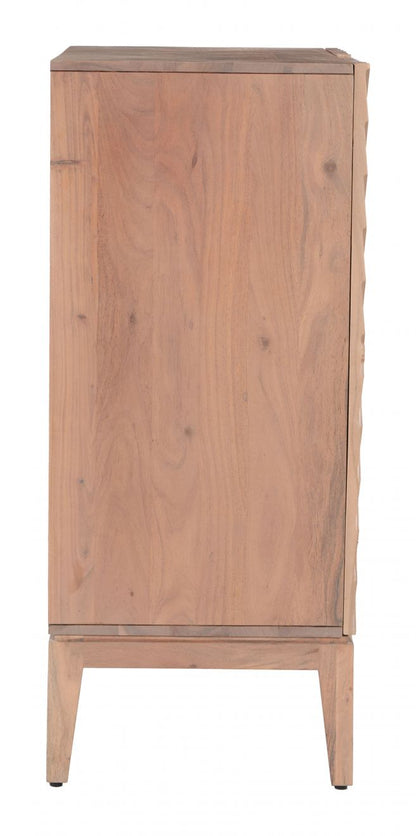 Hira Two Doors Natural Wooden Cabinet