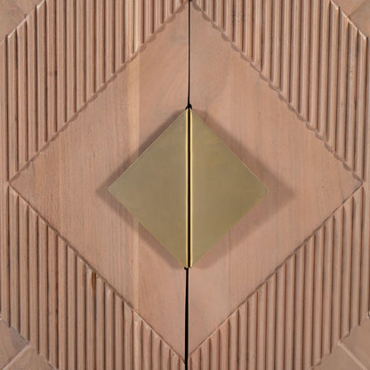 Hira Two Doors Natural Wooden Cabinet