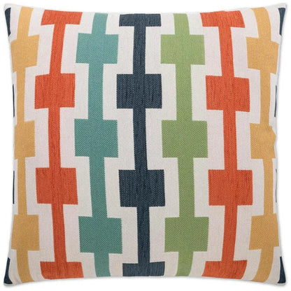 Hopscotch Orange Throw Pillow With Insert