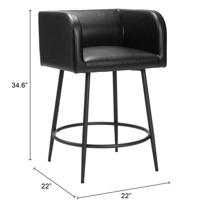 Horbat Faux Leather Counter Stool (Set of 2)