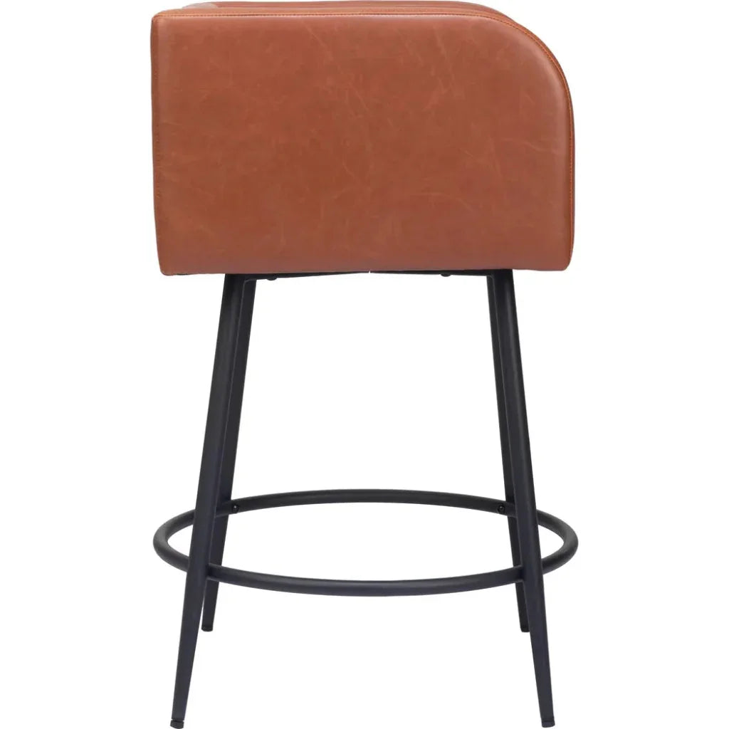 Horbat Faux Leather Counter Stool (Set of 2)