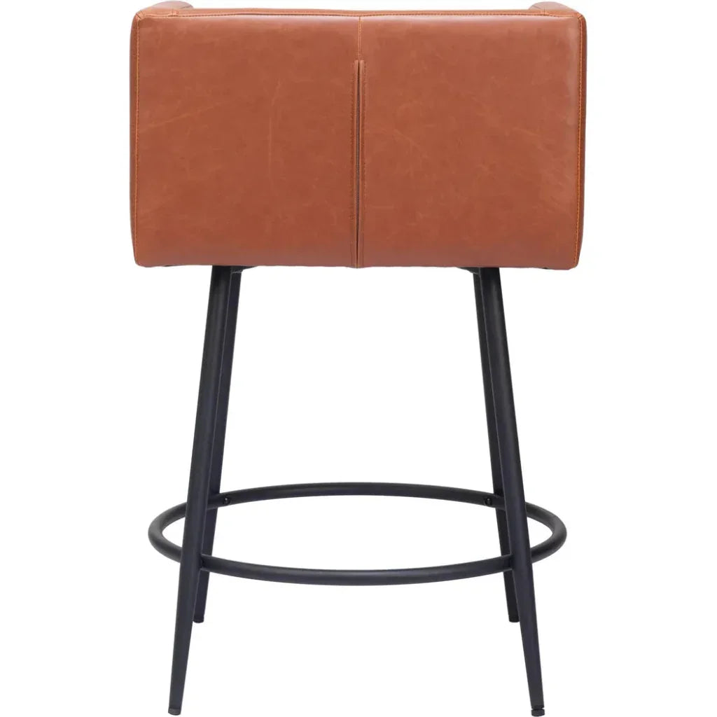 Horbat Faux Leather Counter Stool (Set of 2)