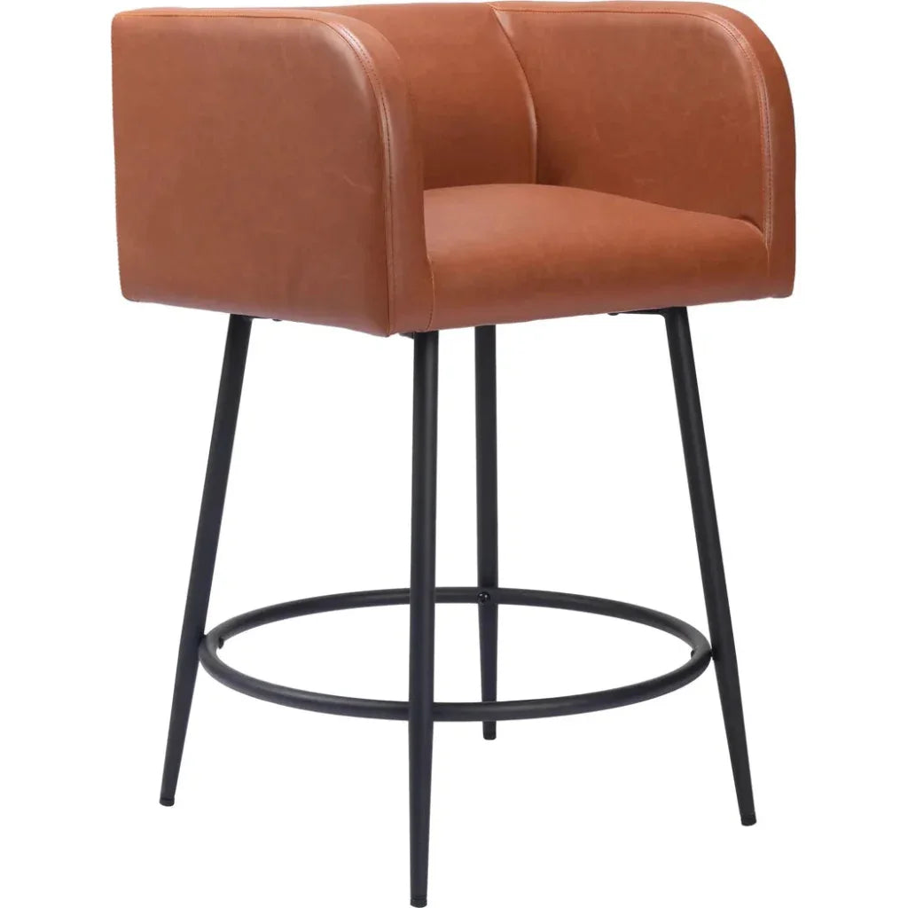 Horbat Faux Leather Counter Stool (Set of 2)