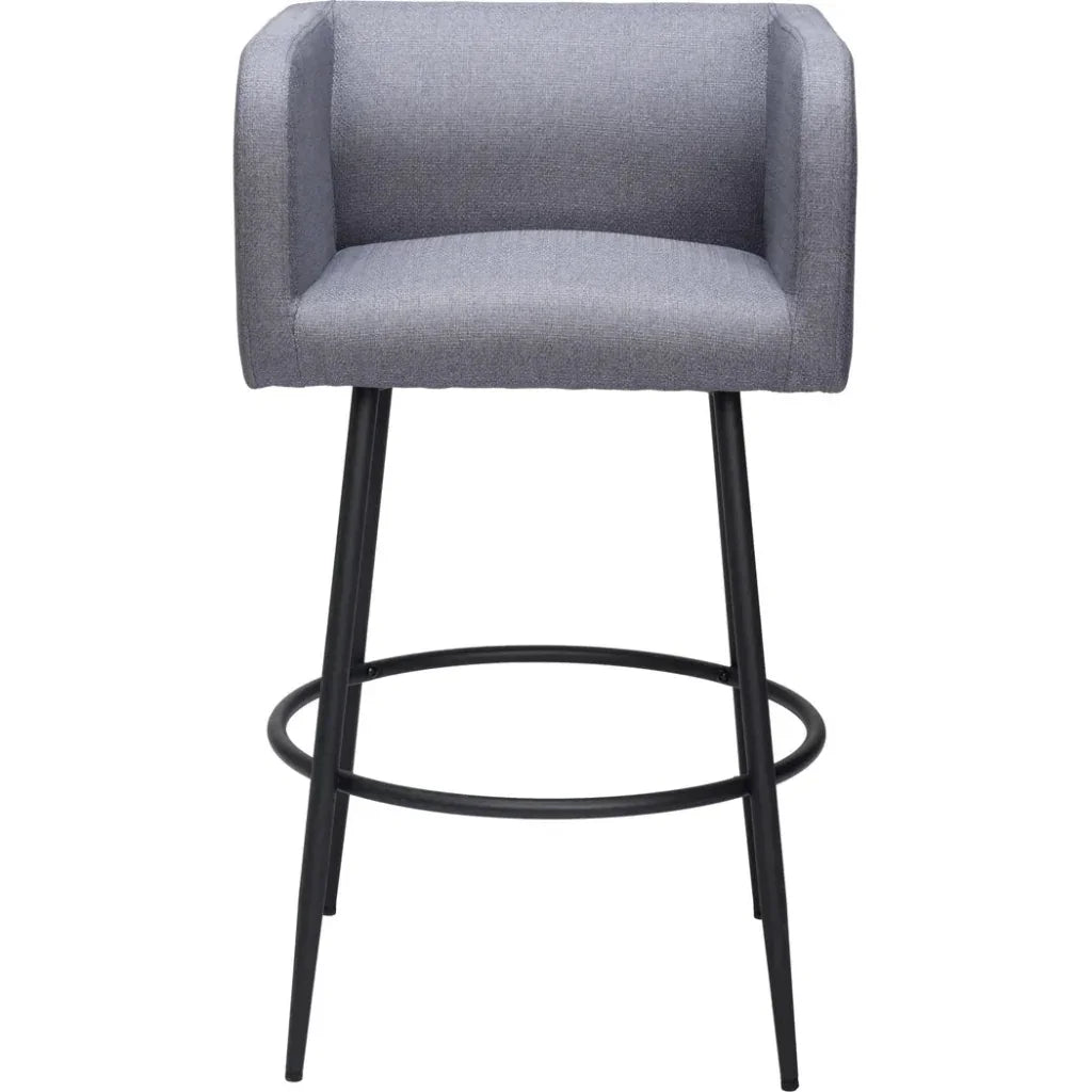 Horbat Grey Performance Fabric Barstool (Set of 2)
