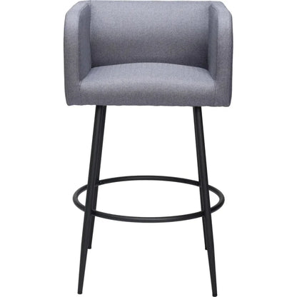 Horbat Grey Performance Fabric Barstool (Set of 2)
