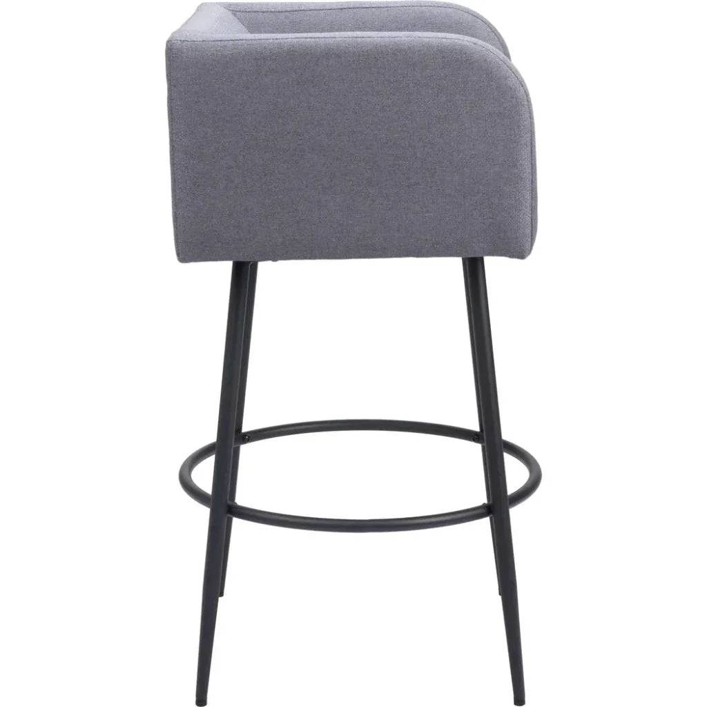 Horbat Grey Performance Fabric Barstool (Set of 2)