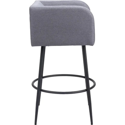 Horbat Grey Performance Fabric Barstool (Set of 2)