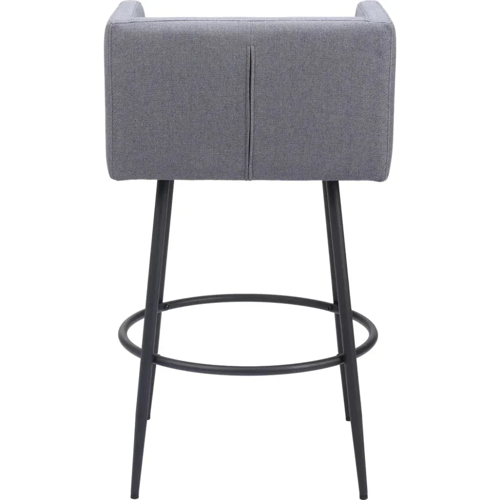 Horbat Grey Performance Fabric Barstool (Set of 2)