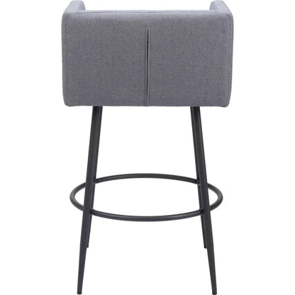 Horbat Grey Performance Fabric Barstool (Set of 2)