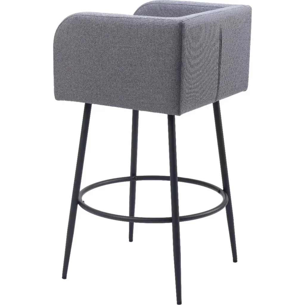 Horbat Grey Performance Fabric Barstool (Set of 2)