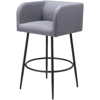 Horbat Grey Performance Fabric Barstool (Set of 2)