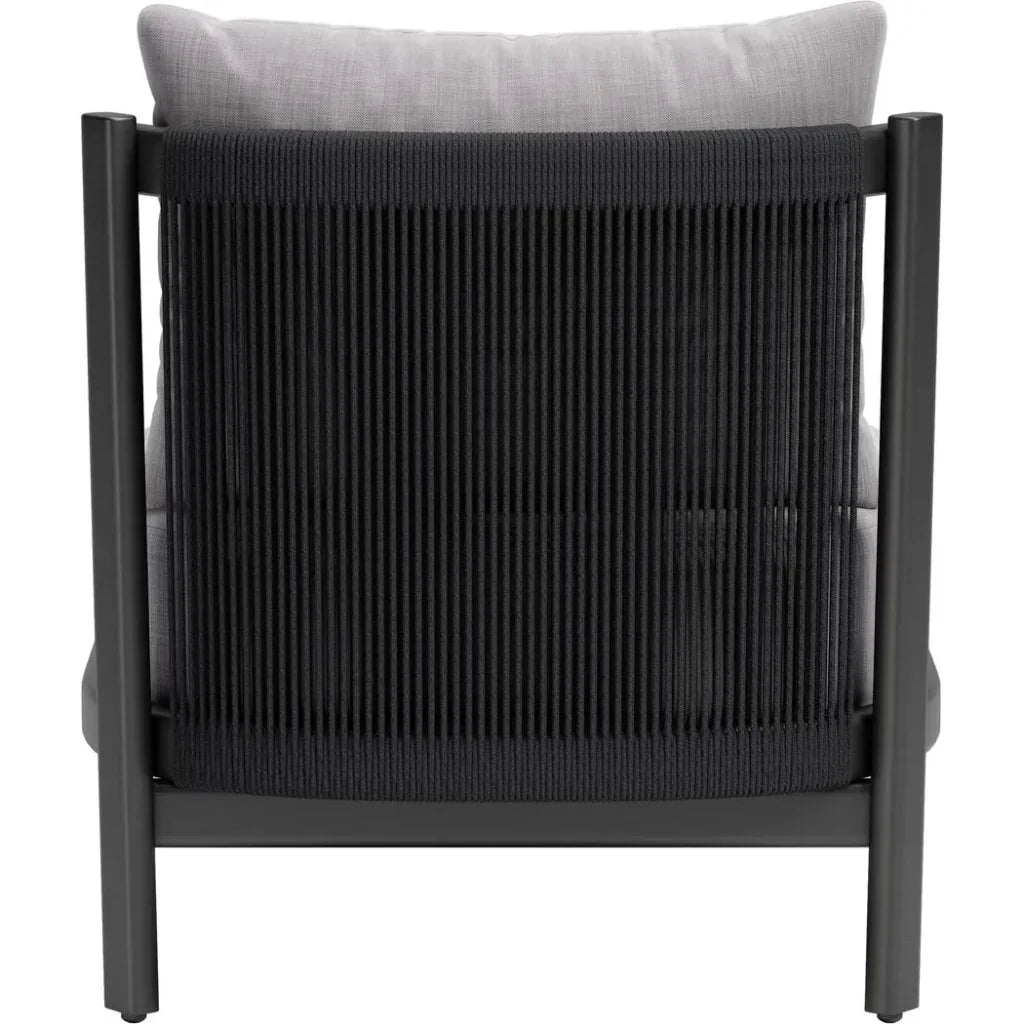 Horizon Aluminum Gray Armless Accent Chair