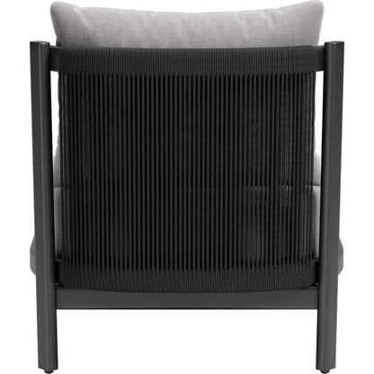 Horizon Aluminum Gray Armless Accent Chair