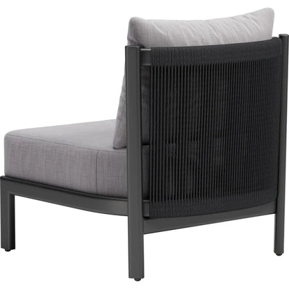 Horizon Aluminum Gray Armless Accent Chair
