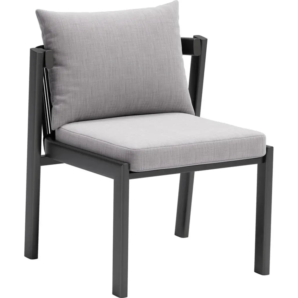 Horizon Aluminum Gray Dining Chair 2PC