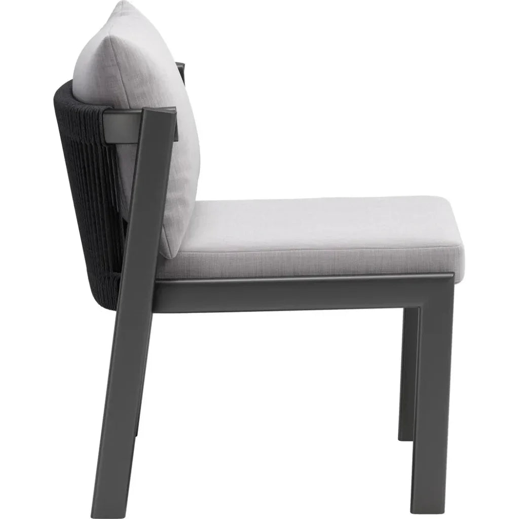 Horizon Aluminum Gray Dining Chair 2PC