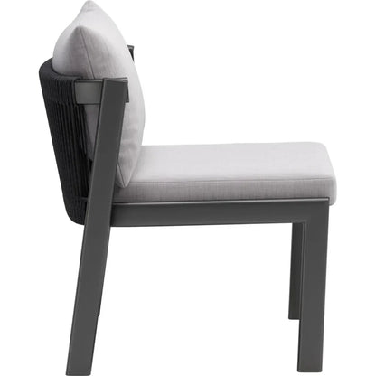 Horizon Aluminum Gray Dining Chair 2PC