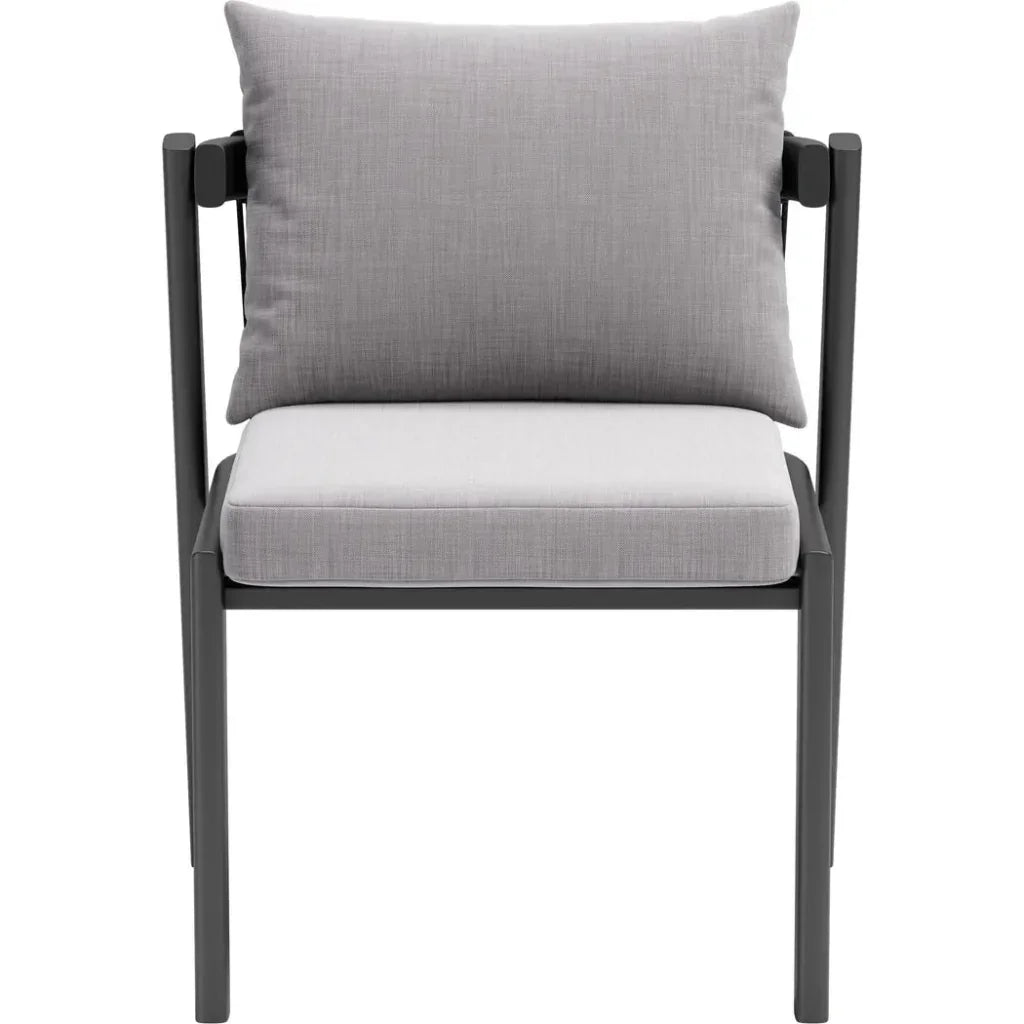 Horizon Aluminum Gray Dining Chair 2PC