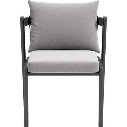Horizon Aluminum Gray Dining Chair 2PC